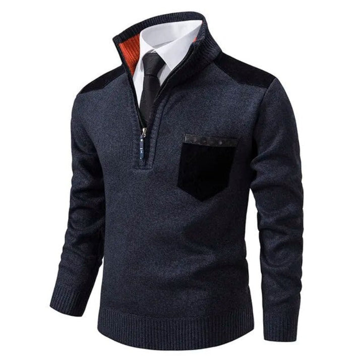 Wilhelm | Herren Pullover mit Viertelreißverschluss und Brusttasche - Elle Zürich
