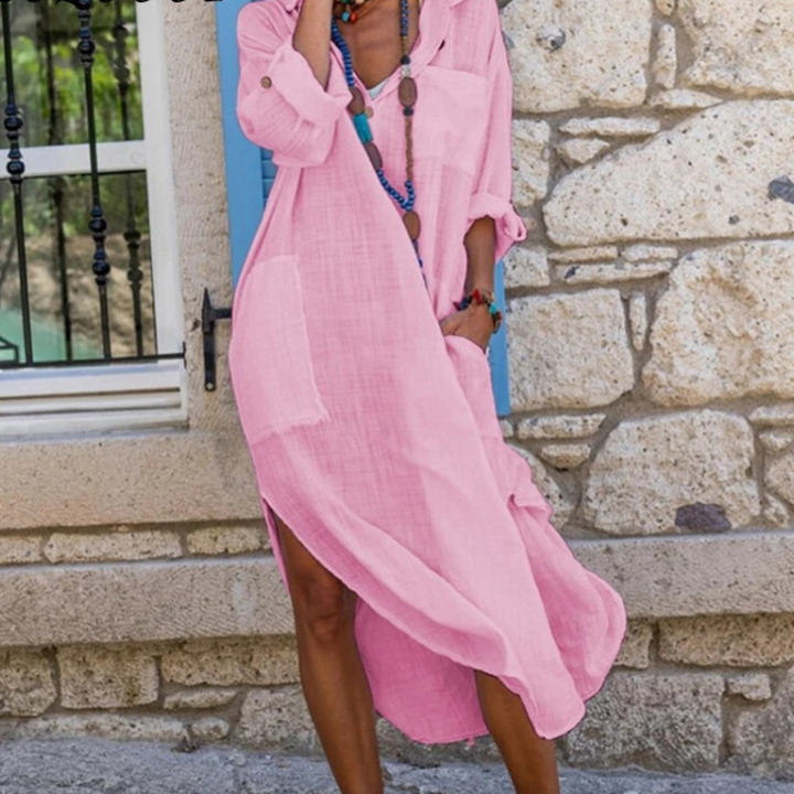 Edith | Lässiges Hemdkleid mit Knopfleiste - Elle Zürich