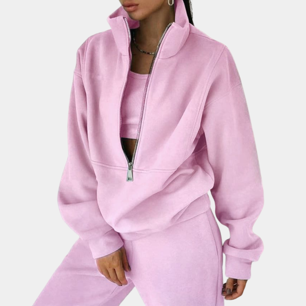 Kirsten | Damen Oversized Trainingsanzug mit Halbreißverschluss - Elle Zürich