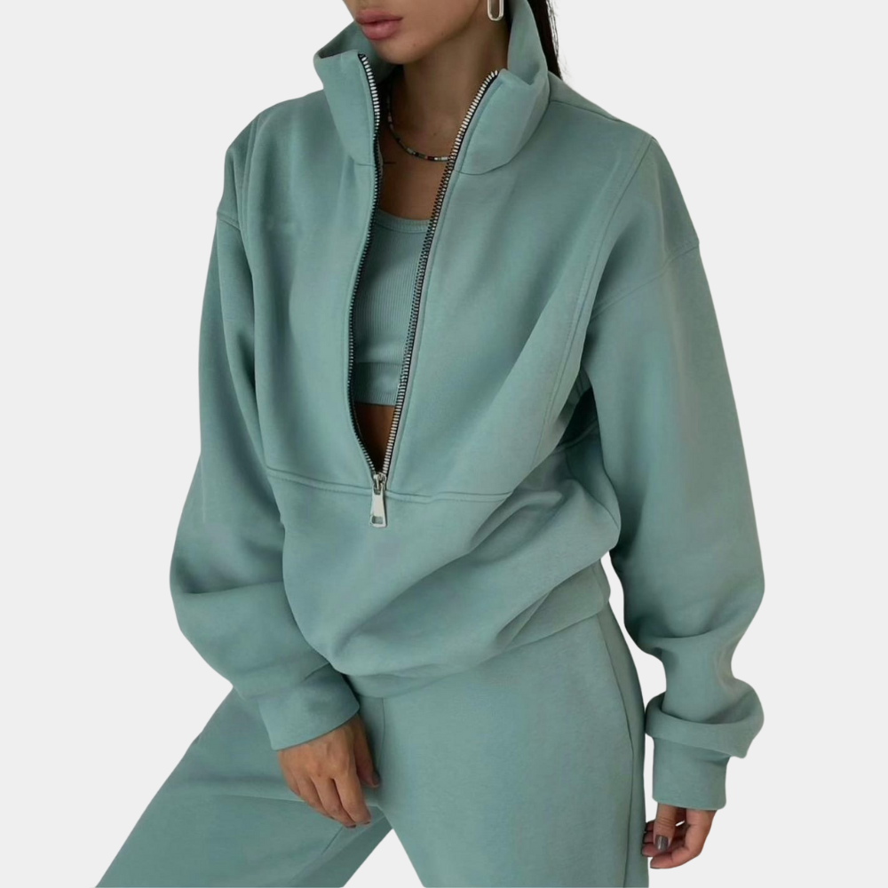 Kirsten | Damen Oversized Trainingsanzug mit Halbreißverschluss - Elle Zürich