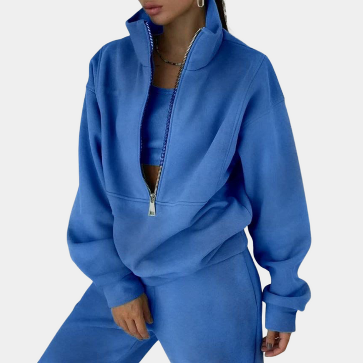 Kirsten | Damen Oversized Trainingsanzug mit Halbreißverschluss - Elle Zürich