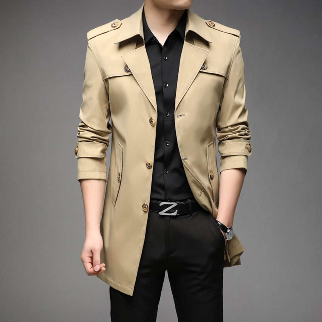 Emil | Herren Slim-Fit Trenchcoat mit Stilvollen Knöpfen