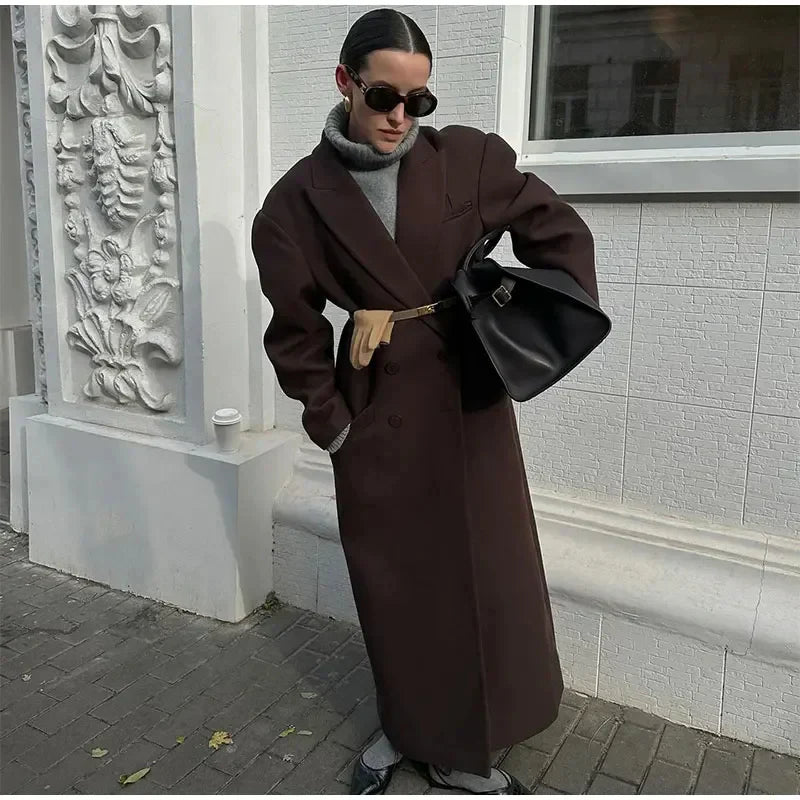 Verena | Damen Winter Zweireihiger Trenchcoat - Elle Zürich