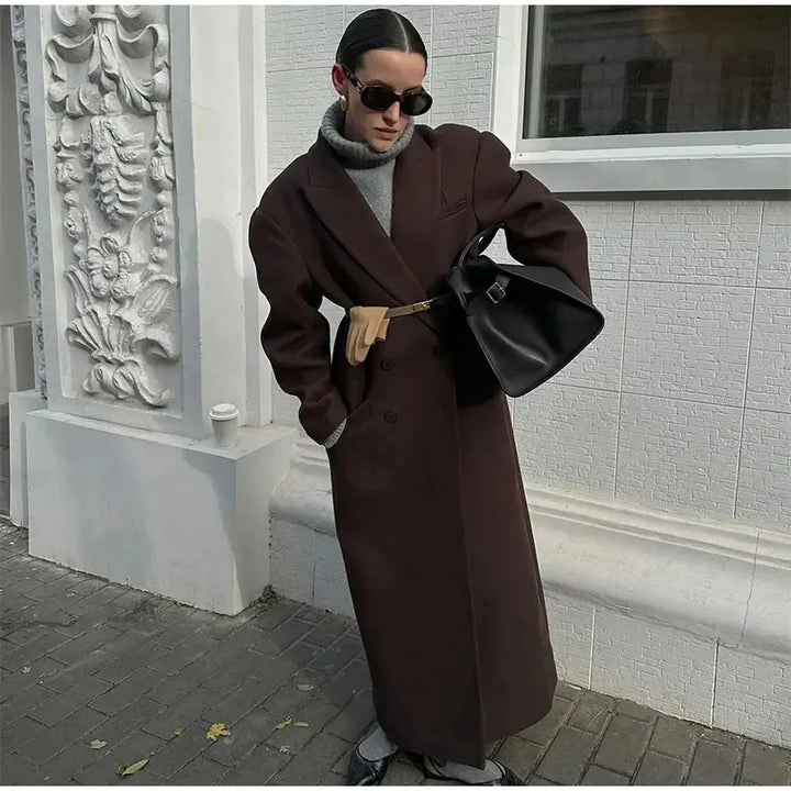 Verena | Damen Winter Zweireihiger Trenchcoat - Elle Zürich