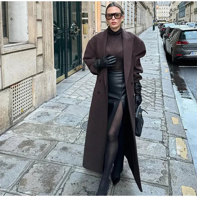 Verena | Damen Winter Zweireihiger Trenchcoat - Elle Zürich