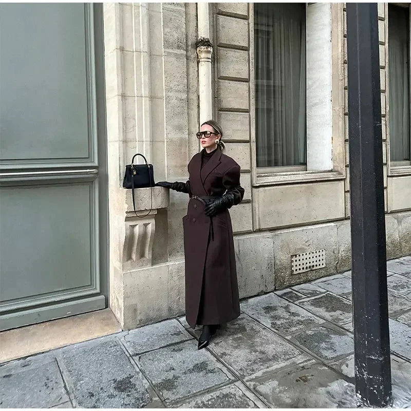Verena | Damen Winter Zweireihiger Trenchcoat - Elle Zürich