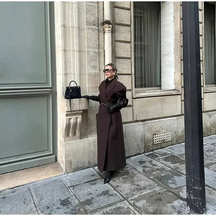 Verena | Damen Winter Zweireihiger Trenchcoat - Elle Zürich
