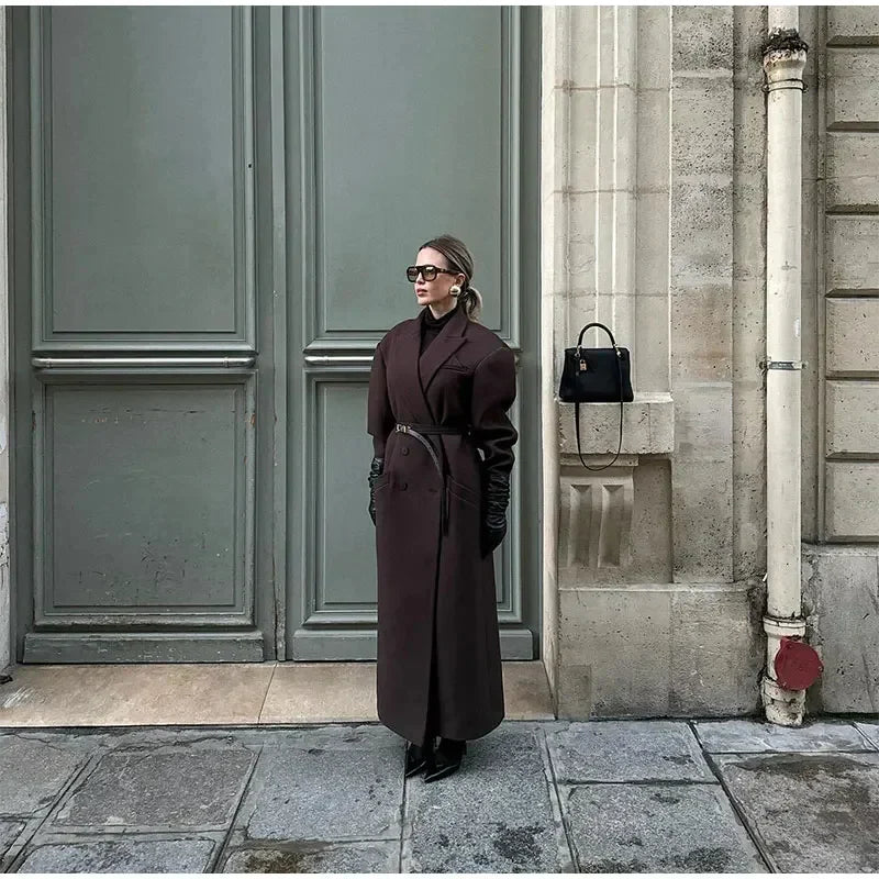 Verena | Damen Winter Zweireihiger Trenchcoat - Elle Zürich