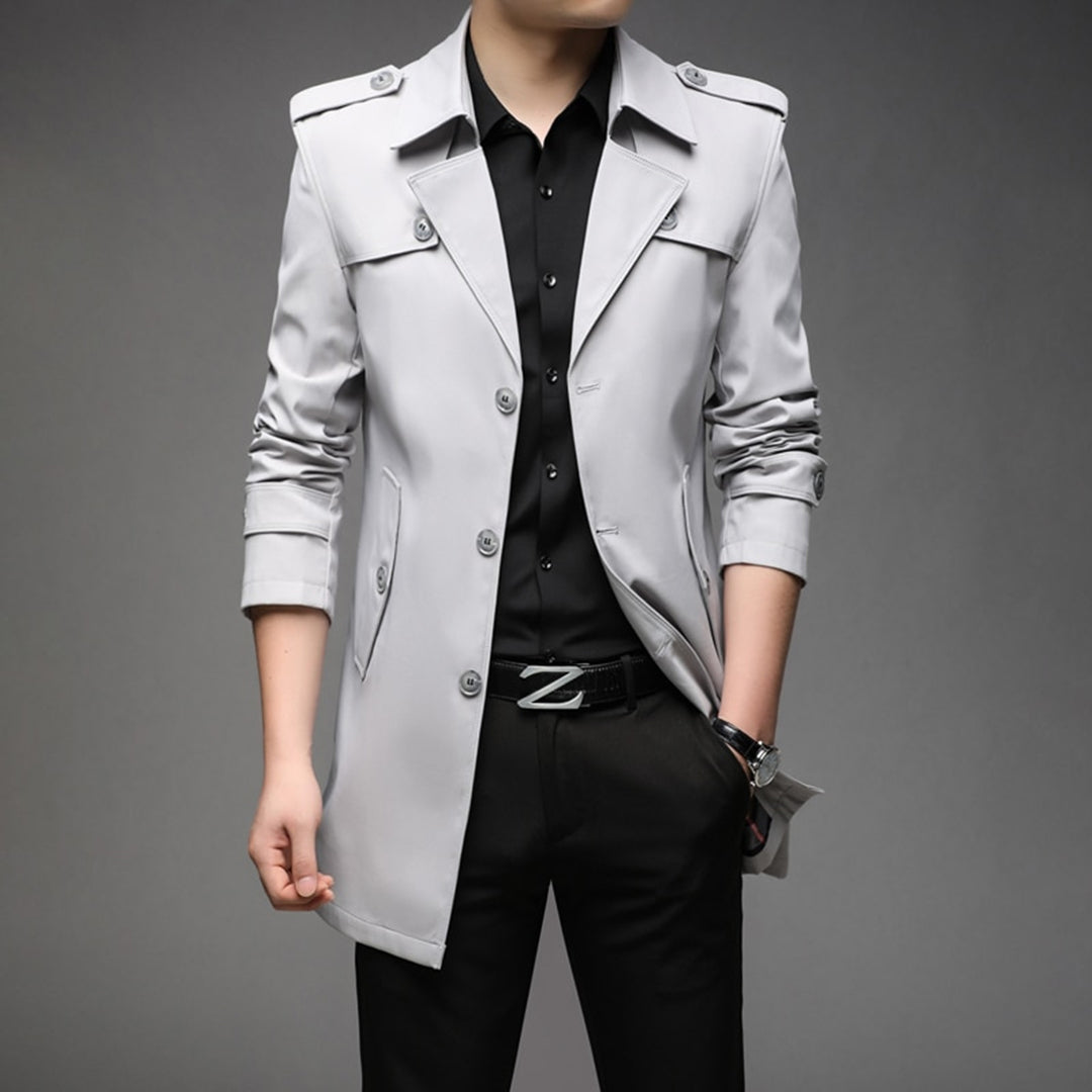 Emil | Herren Slim-Fit Trenchcoat mit Stilvollen Knöpfen