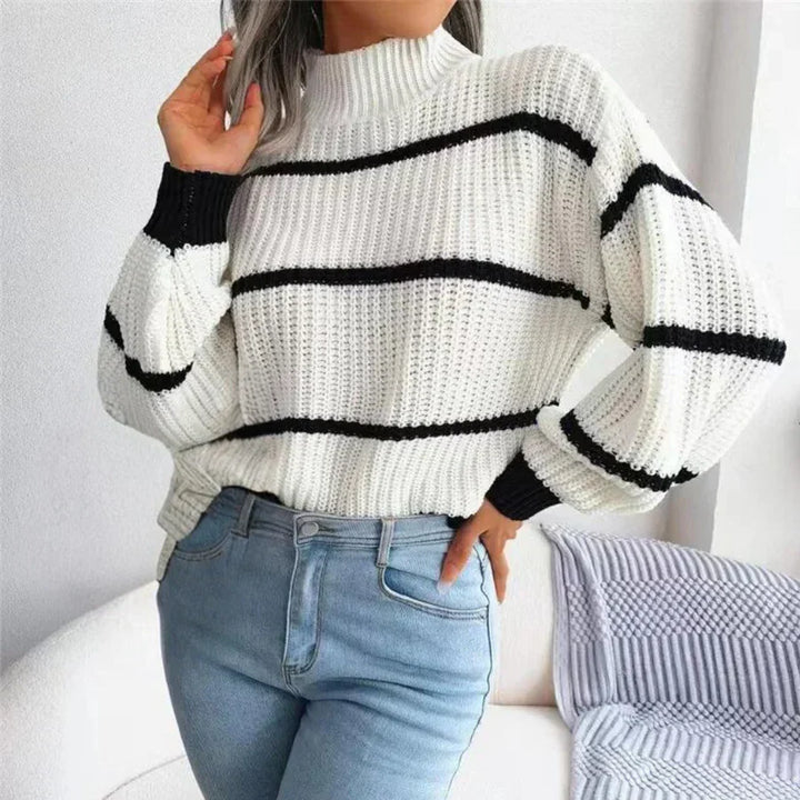Johanna | Damen Grobstrickpullover mit Streifenmuster - Elle Zürich