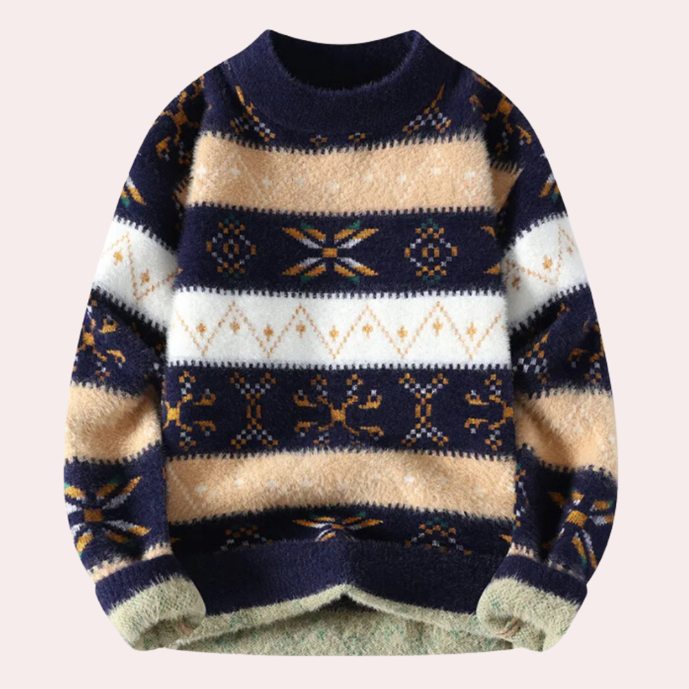 Jens | Herren Wintersweater mit nordischem Muster - Elle Zürich