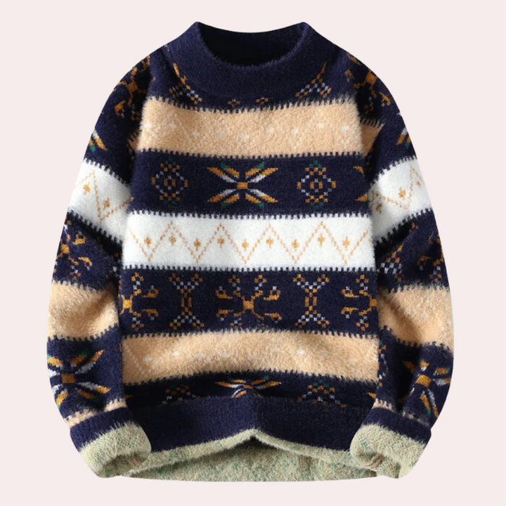 Jens | Herren Wintersweater mit nordischem Muster - Elle Zürich
