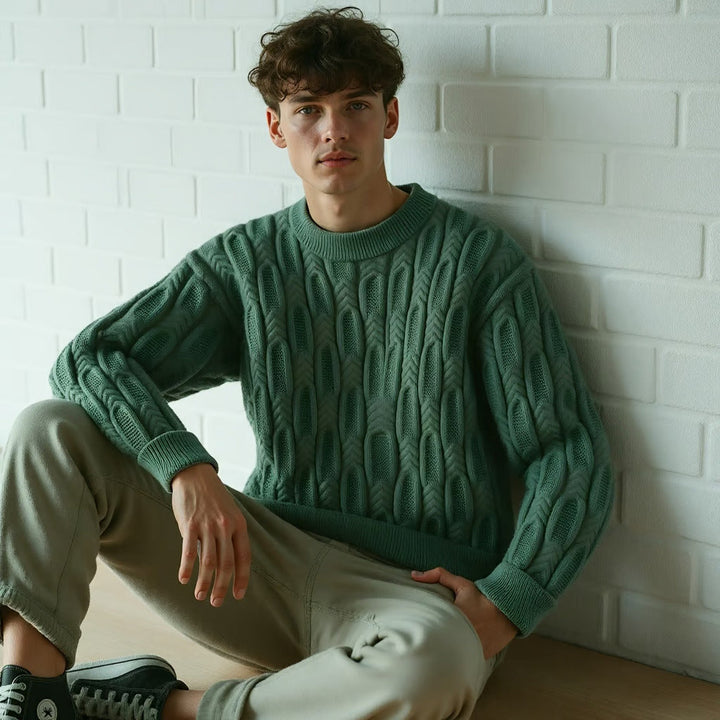 Stefan | Herren Kuscheliger Zopfmuster Pullover für Winterkomfort - Elle Zürich
