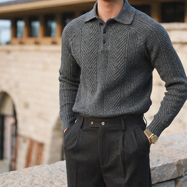 Bruno | Herren Polo Pullover mit Knopfkragen - Elle Zürich