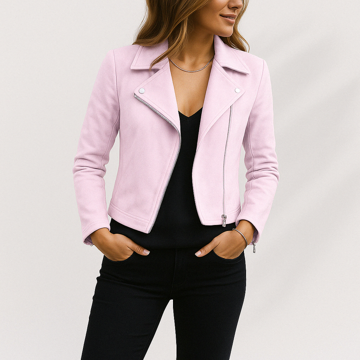 Selina | Damen Herbstjacke mit Reißverschlüssen und Kragen - Elle Zürich
