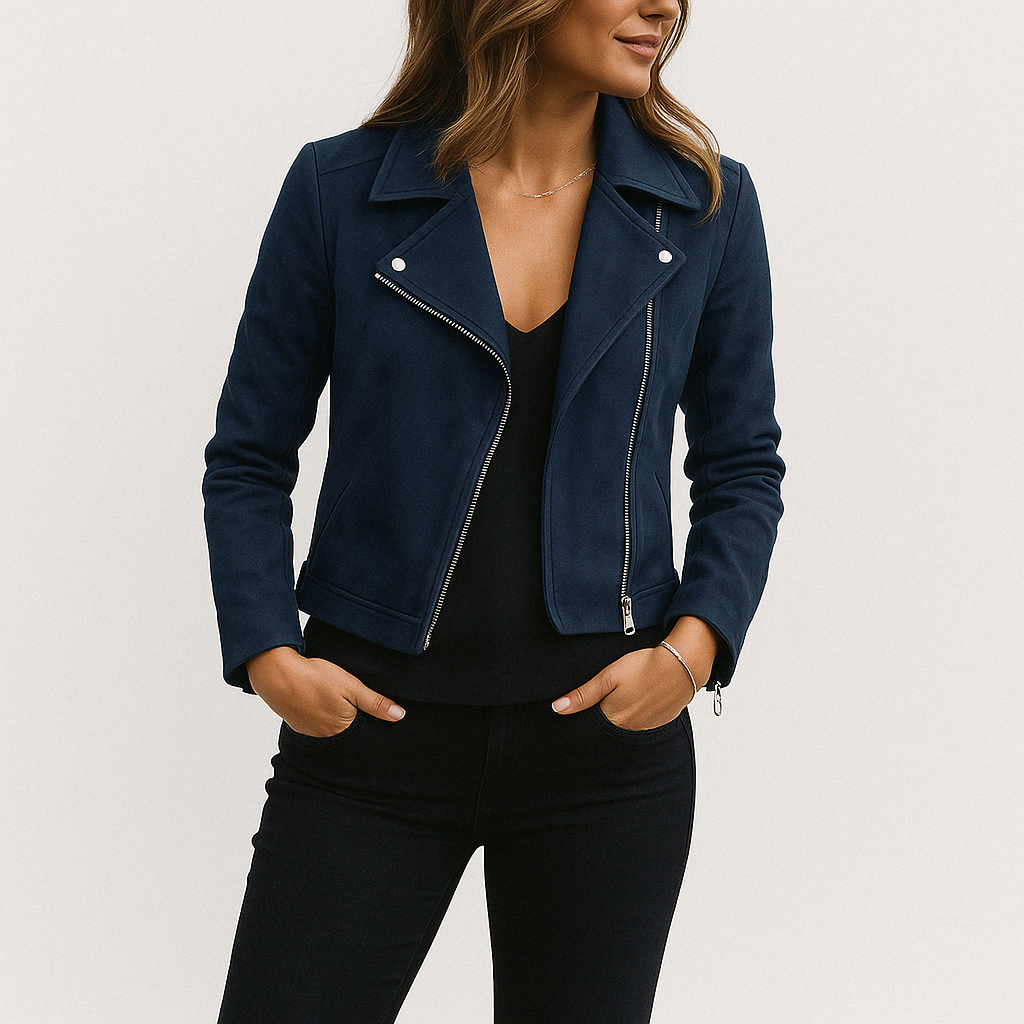 Selina | Damen Herbstjacke mit Reißverschlüssen und Kragen - Elle Zürich