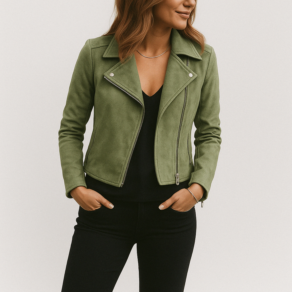 Selina | Damen Herbstjacke mit Reißverschlüssen und Kragen - Elle Zürich