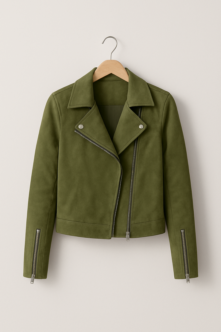 Selina | Damen Herbstjacke mit Reißverschlüssen und Kragen - Elle Zürich