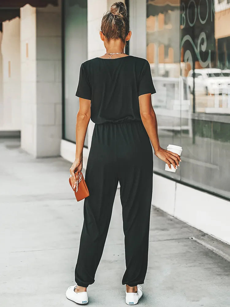 Melanie | Legerer Jumpsuit mit Kurzarm - Elle Zürich