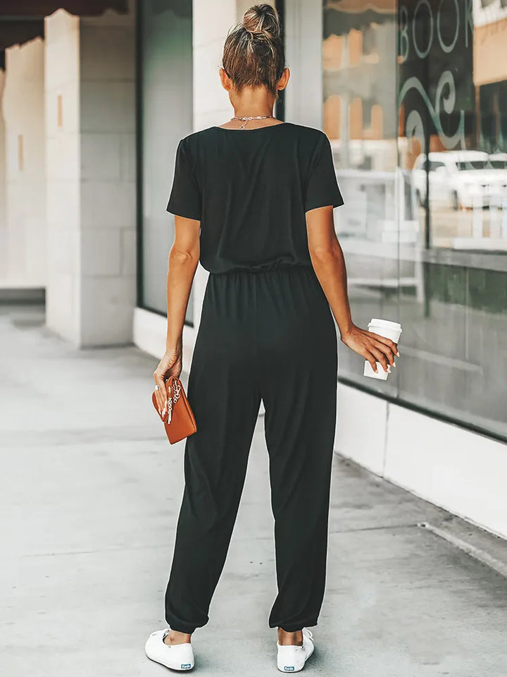 Melanie | Legerer Jumpsuit mit Kurzarm - Elle Zürich