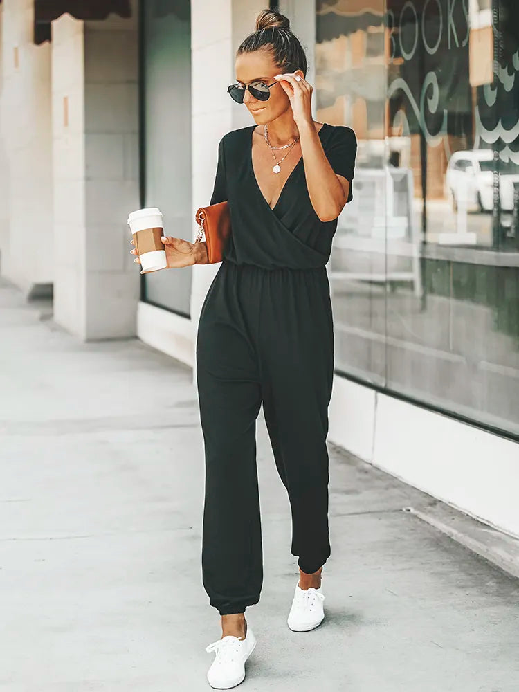 Melanie | Legerer Jumpsuit mit Kurzarm - Elle Zürich