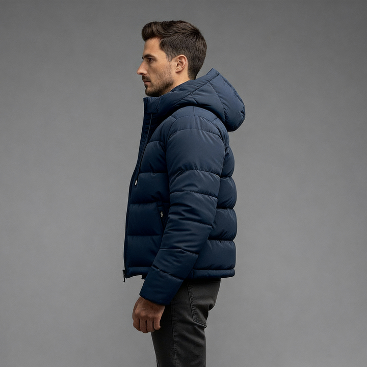 Lars | Herren Winter Steppjacke Mit Kapuze