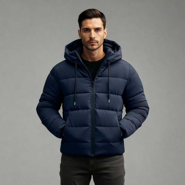 Lars | Herren Winter Steppjacke Mit Kapuze