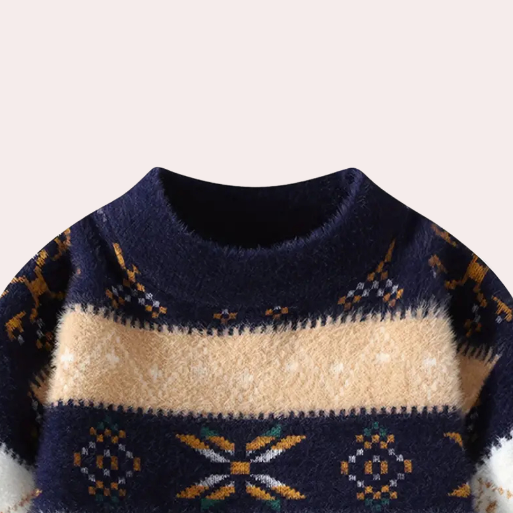 Jens | Herren Wintersweater mit nordischem Muster - Elle Zürich