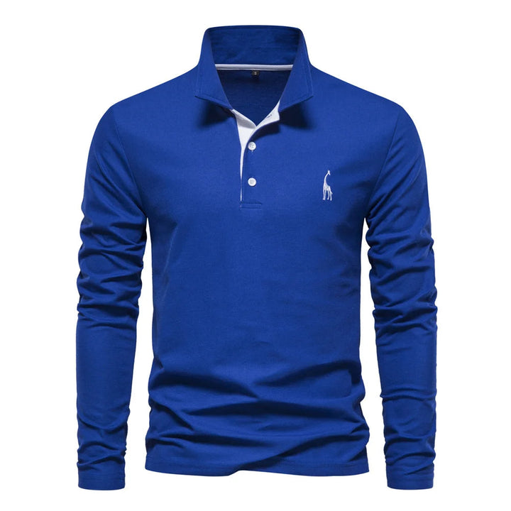 Julian | Herren-Langarm-Poloshirt mit Knöpfen - Elle Zürich