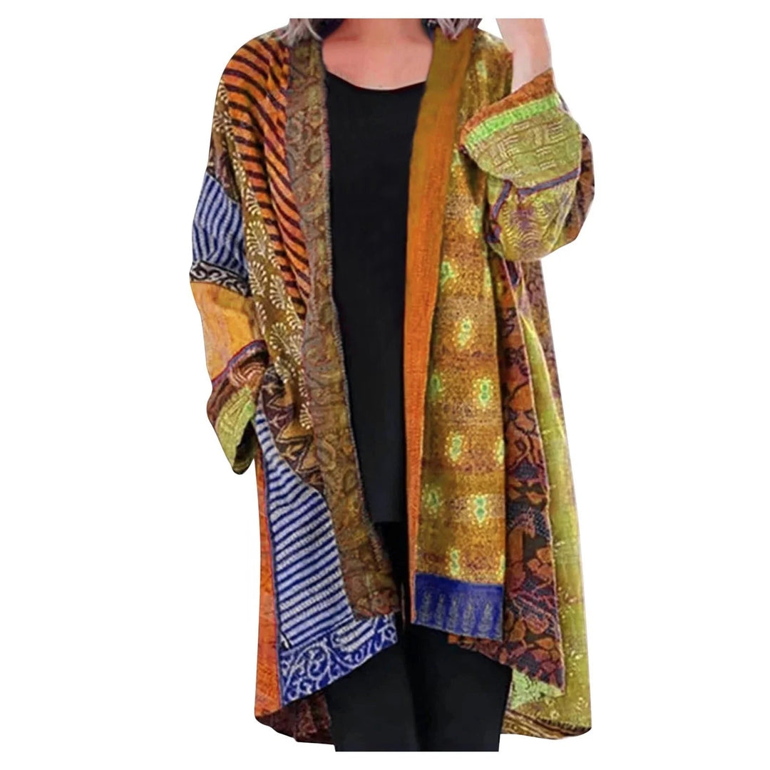 Daniela | Farbiger Kimono mit Muster - Elle Zürich