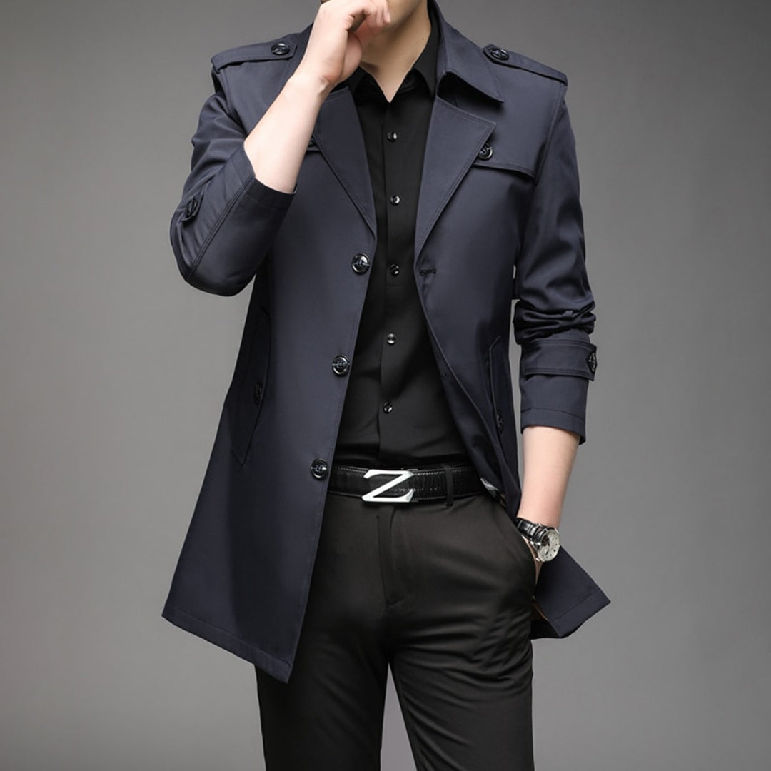 Emil | Herren Slim-Fit Trenchcoat mit Stilvollen Knöpfen