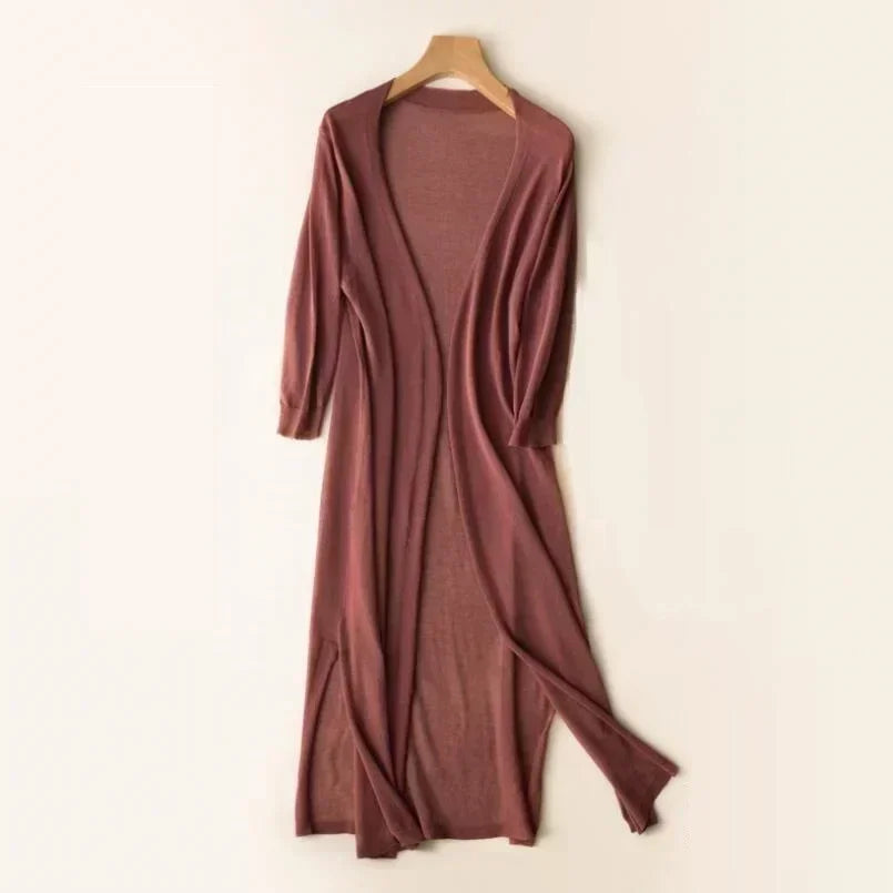 Yvonne | Stilvolle und Bequeme Lange Strickjacke - Elle Zürich
