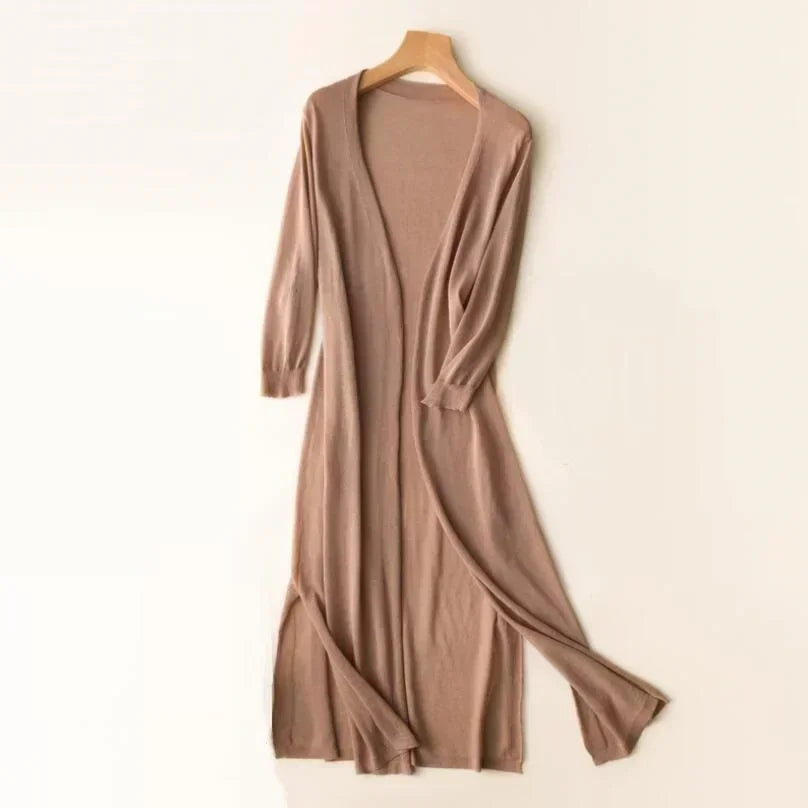 Yvonne | Stilvolle und Bequeme Lange Strickjacke - Elle Zürich