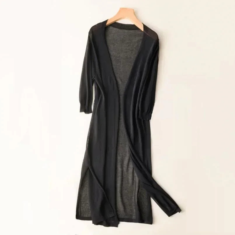 Yvonne | Stilvolle und Bequeme Lange Strickjacke - Elle Zürich