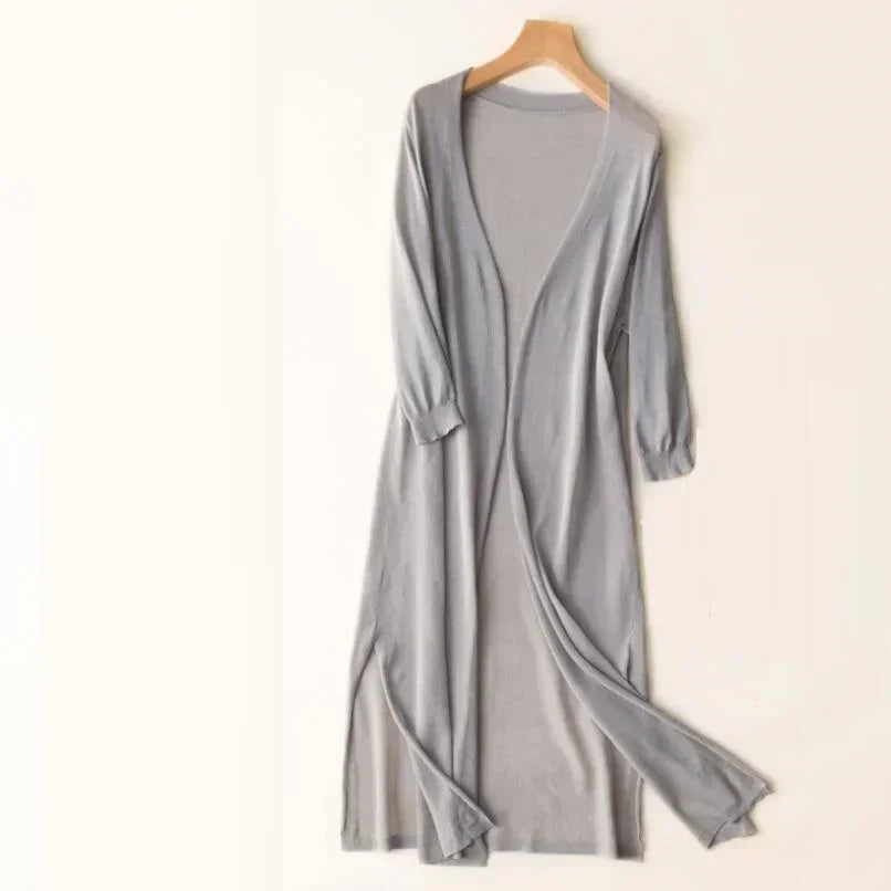 Yvonne | Stilvolle und Bequeme Lange Strickjacke - Elle Zürich