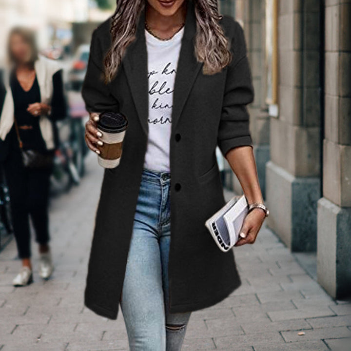 Jana | Moderner Langer Mantel Herbst Winter - Elle Zürich