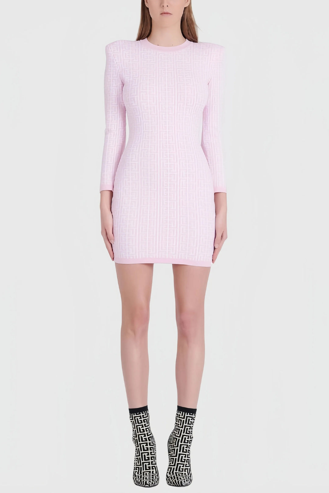 Frieda | Damen Winter Strukturiertes Langarmkleid - Elle Zürich
