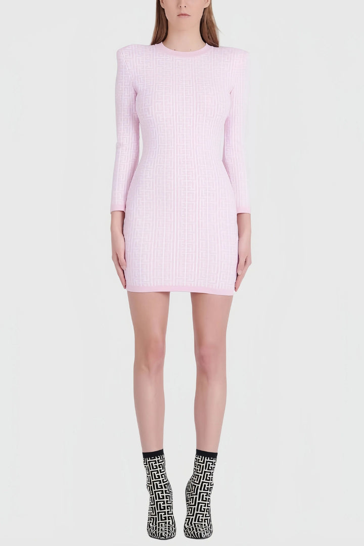 Frieda | Damen Winter Strukturiertes Langarmkleid - Elle Zürich