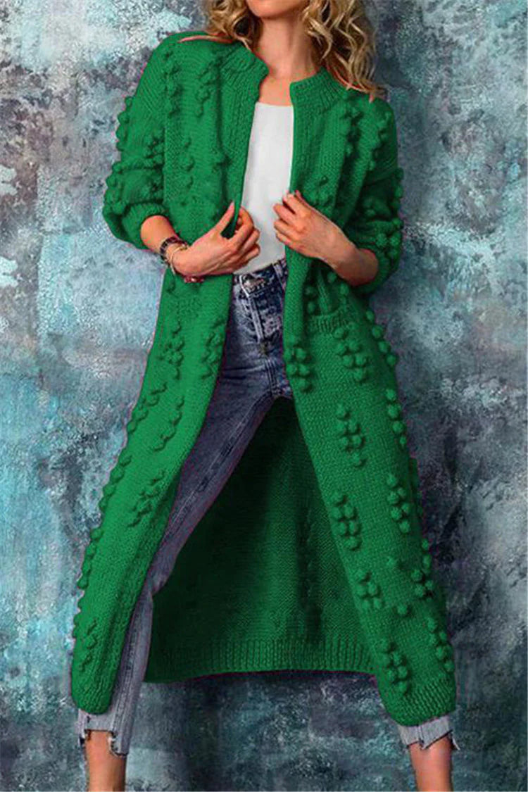Emilia | Damen Chunky Strick Cardigan mit Knopf-Details - Elle Zürich