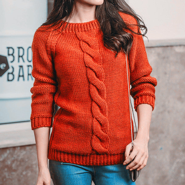 Eva | Damen Winter Zopfmusterpullover - Elle Zürich