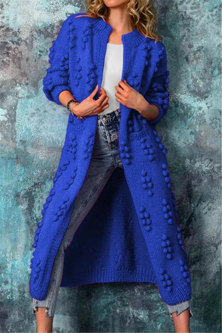 Emilia | Damen Chunky Strick Cardigan mit Knopf-Details - Elle Zürich