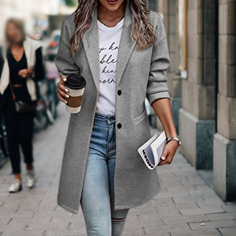 Jana | Moderner Langer Mantel Herbst Winter - Elle Zürich