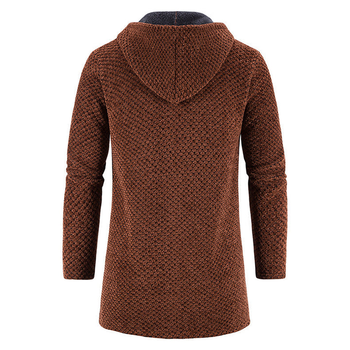 Stefan | Herren Winter Strickjacke mit Kapuze für Komfort