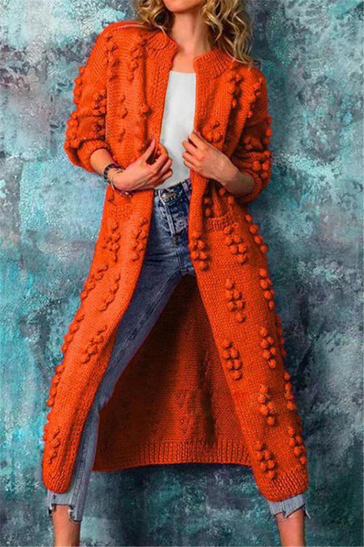 Emilia | Damen Chunky Strick Cardigan mit Knopf-Details - Elle Zürich