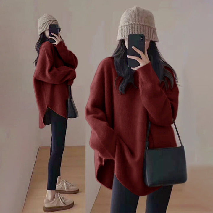 Doris | Damen Winterpullover mit lockerer Passform und Seitenschlitz - Elle Zürich