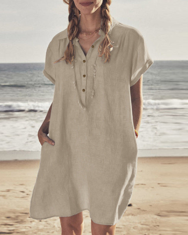 Heinrich | Weites Sommerkleid mit Knopfleiste - Elle Zürich