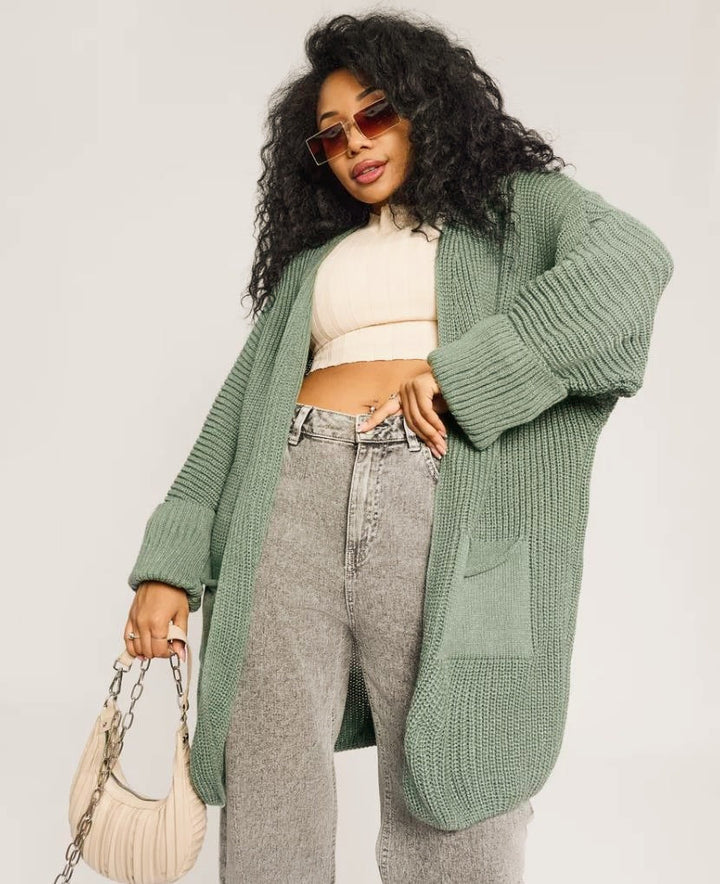 Lilian | Damen Winter Oversize-Strickcardigan - Elle Zürich