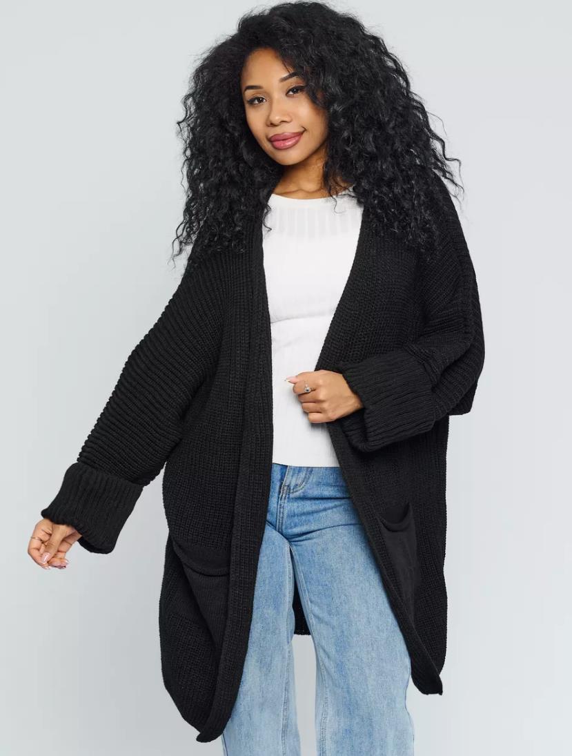Lilian | Damen Winter Oversize-Strickcardigan - Elle Zürich