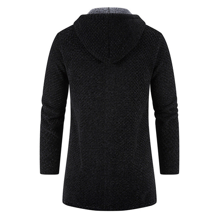 Stefan | Herren Winter Strickjacke mit Kapuze für Komfort