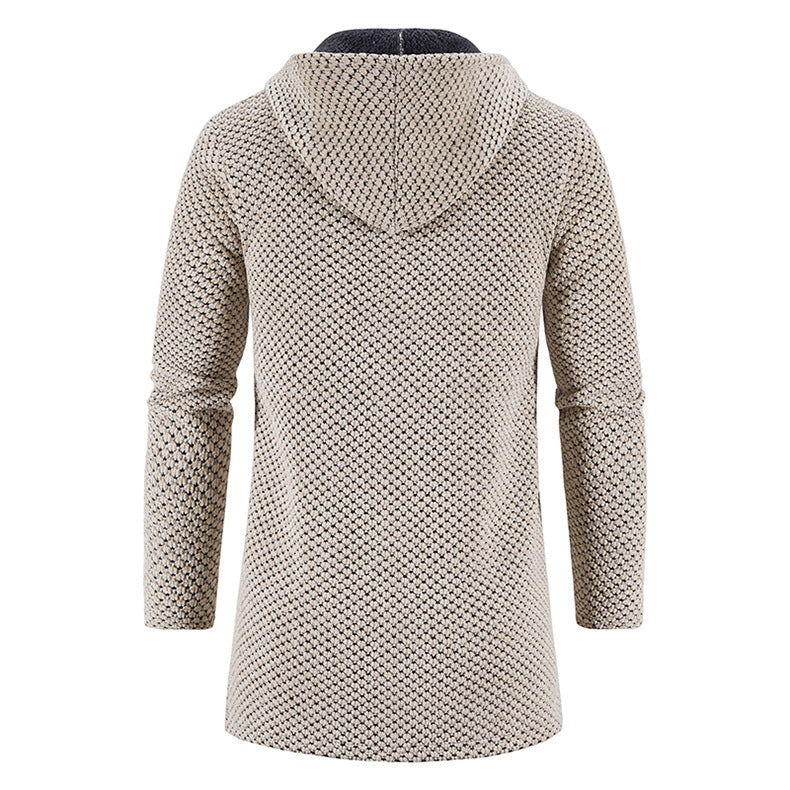 Stefan | Herren Winter Strickjacke mit Kapuze für Komfort